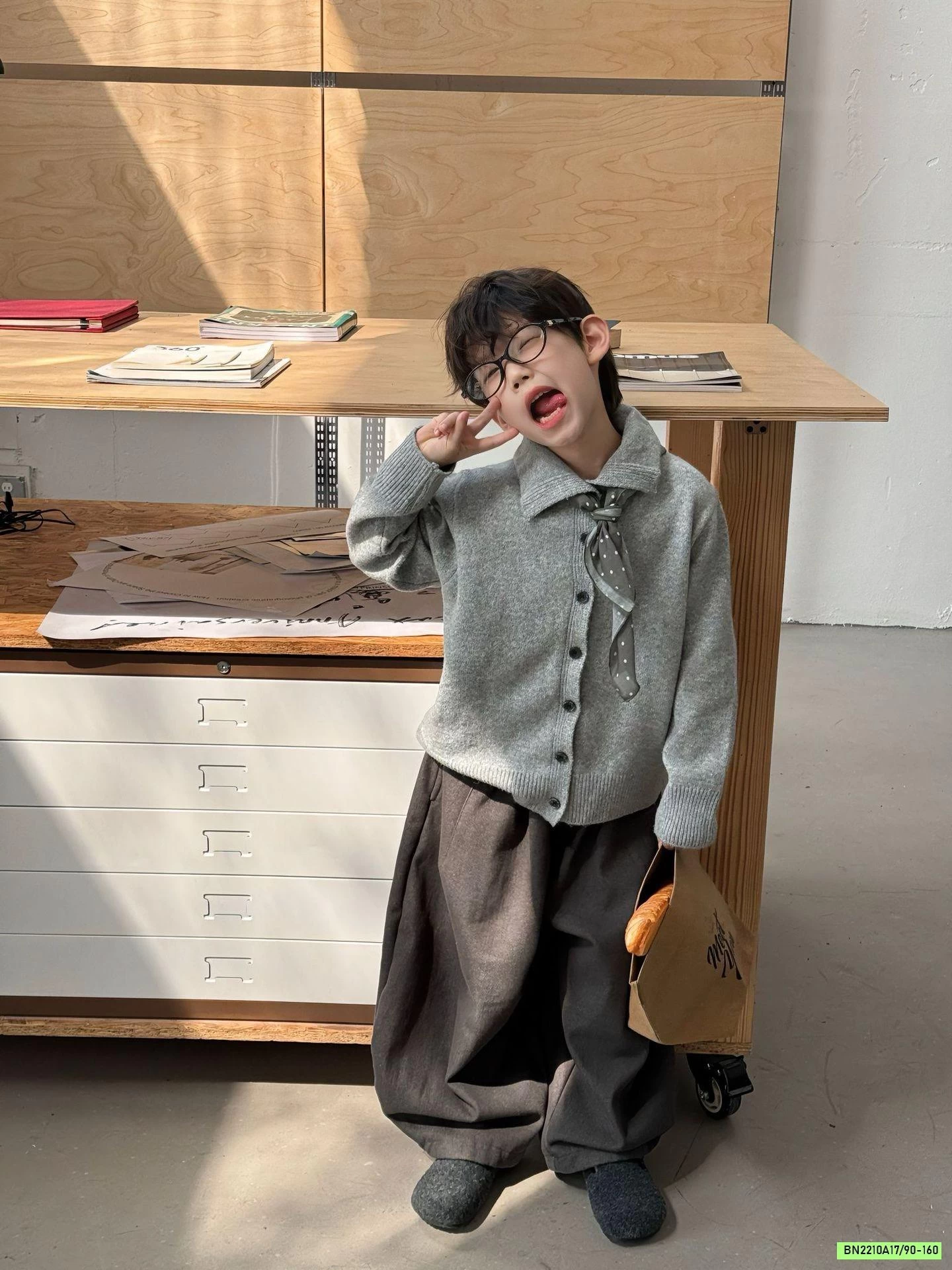 KHOÁC LEN DỆT CỔ BẺ FANSU