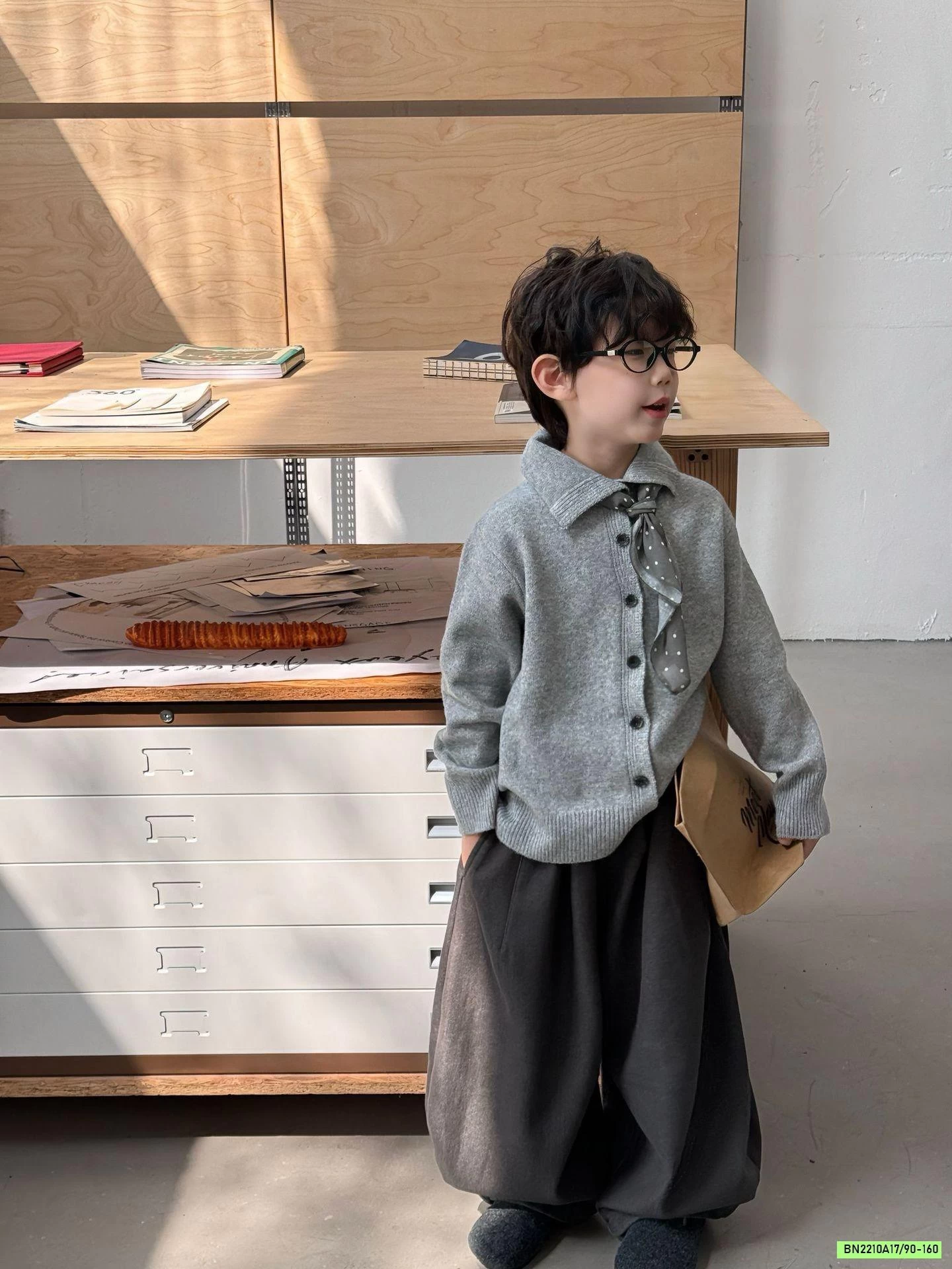 KHOÁC LEN DỆT CỔ BẺ FANSU