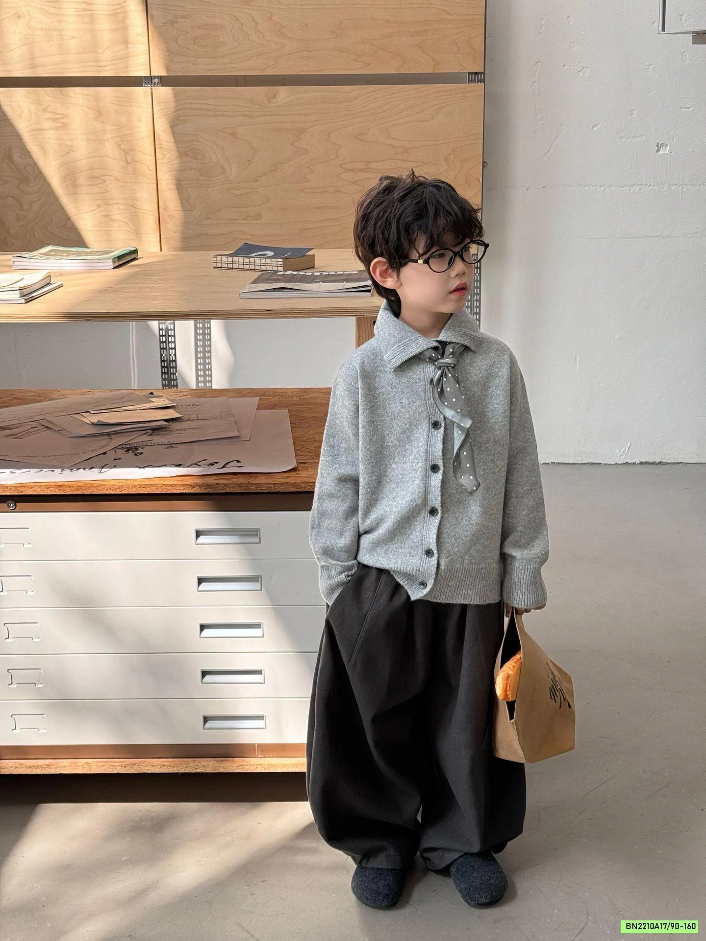 KHOÁC LEN DỆT CỔ BẺ FANSU