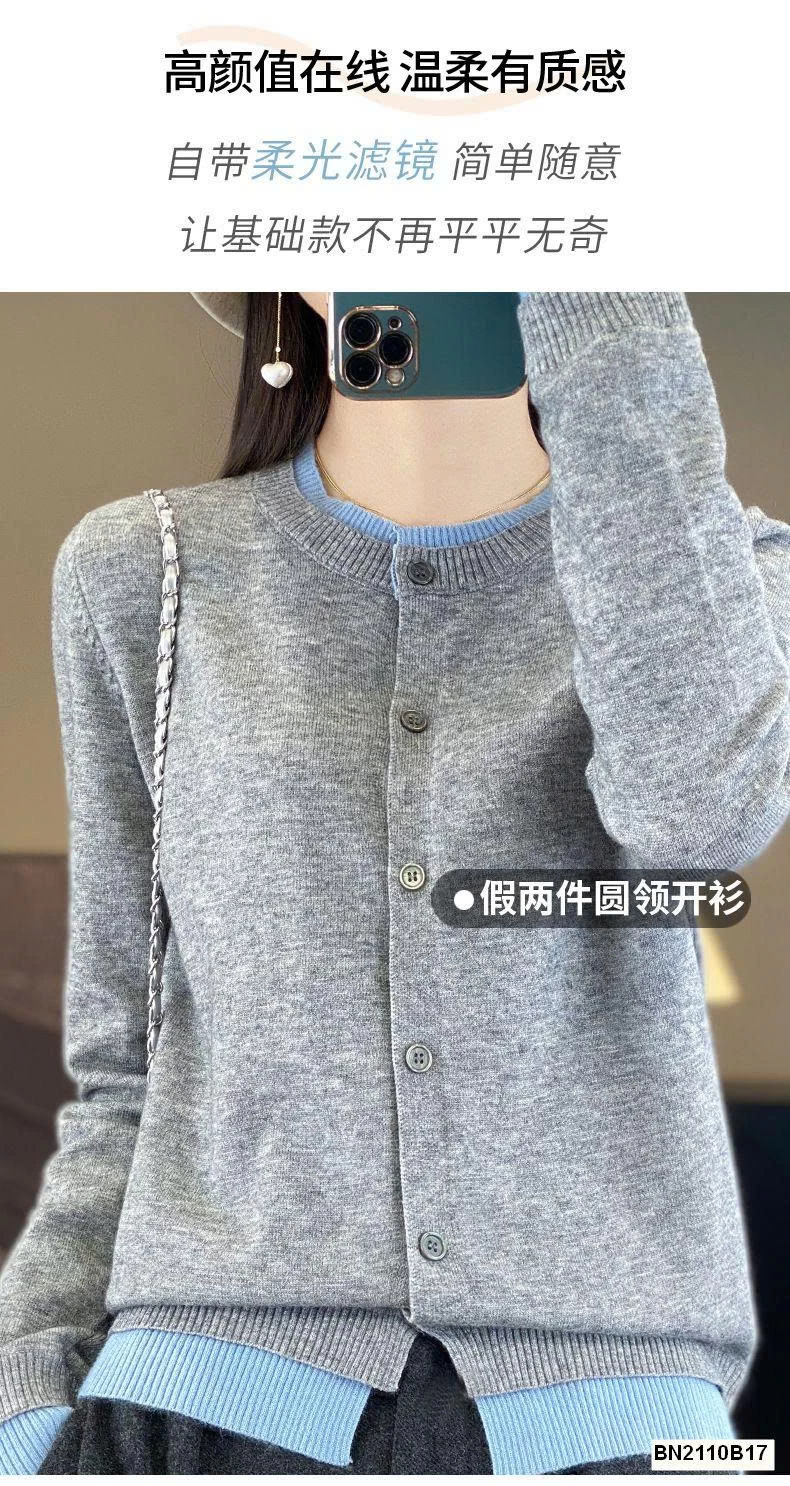 ÁO CARDIGAN NỮ MIX CỔ TAY