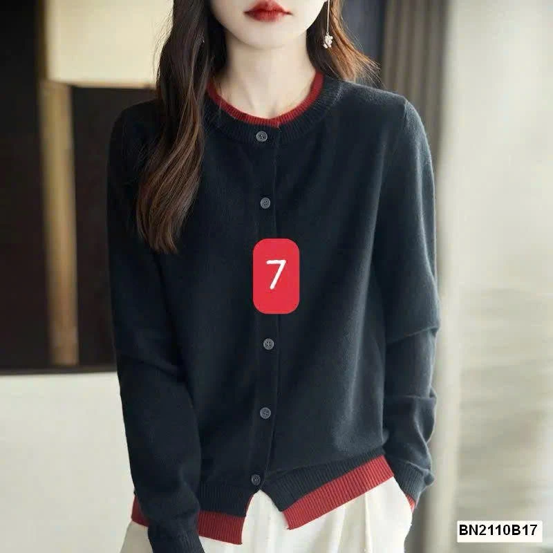 ÁO CARDIGAN NỮ MIX CỔ TAY