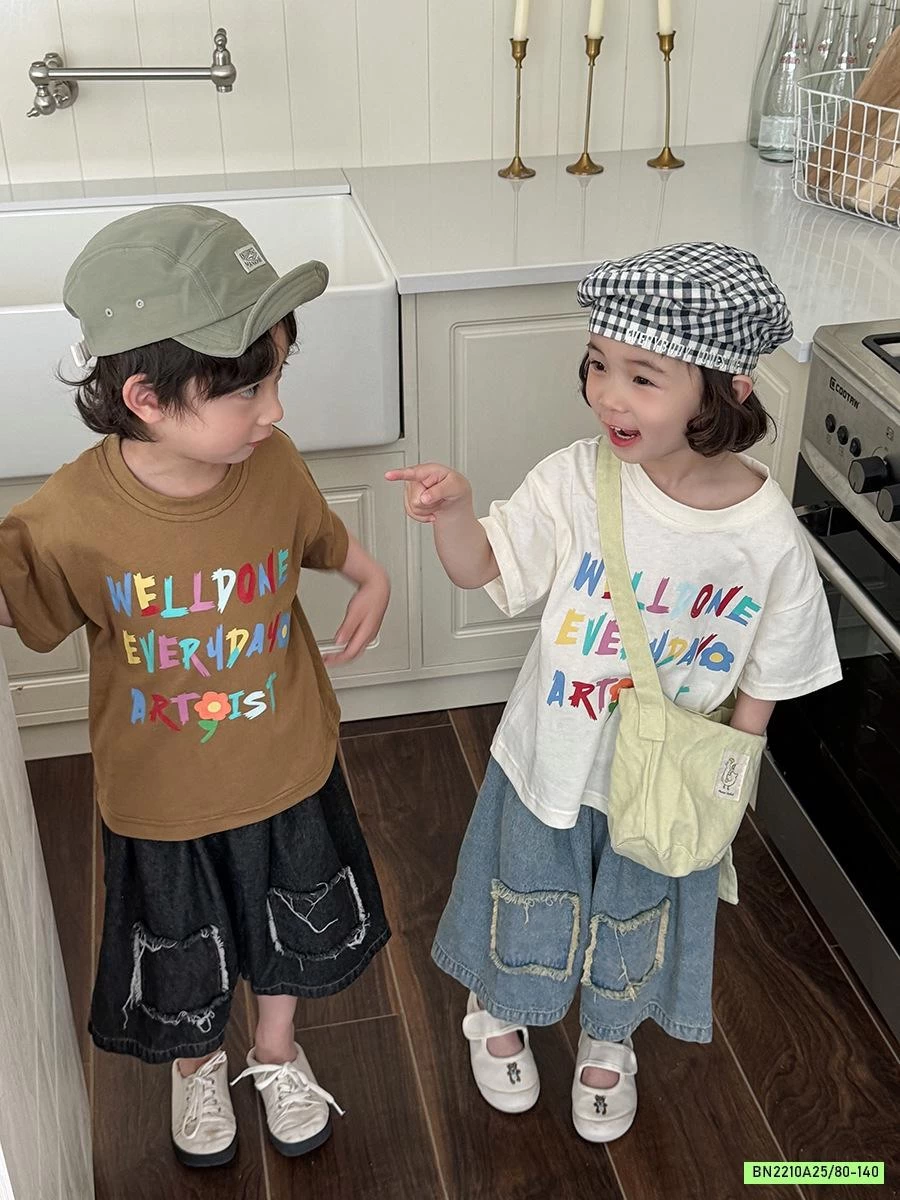 ÁO THUN CHỮ CÁI SẮC MÀU