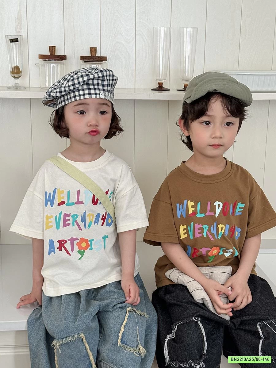 ÁO THUN CHỮ CÁI SẮC MÀU