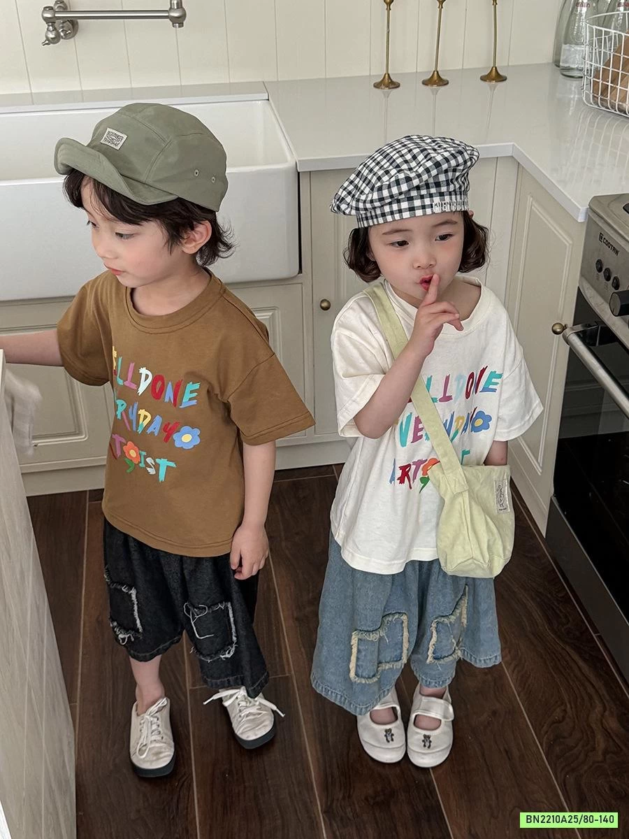 ÁO THUN CHỮ CÁI SẮC MÀU