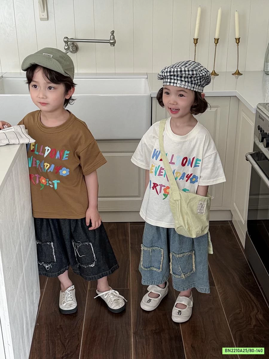 ÁO THUN CHỮ CÁI SẮC MÀU