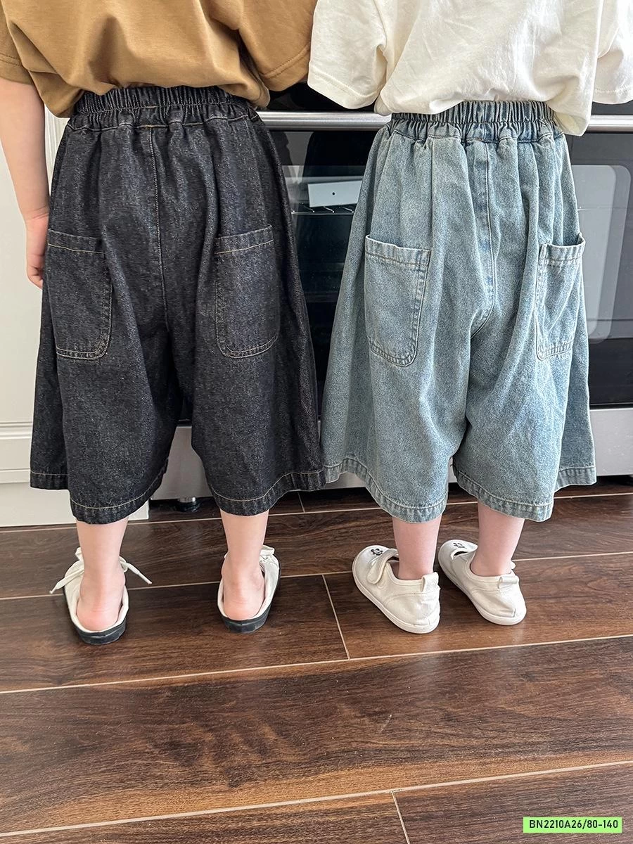 JEANS LỠ ỐNG RỘNG VÁ GỐI