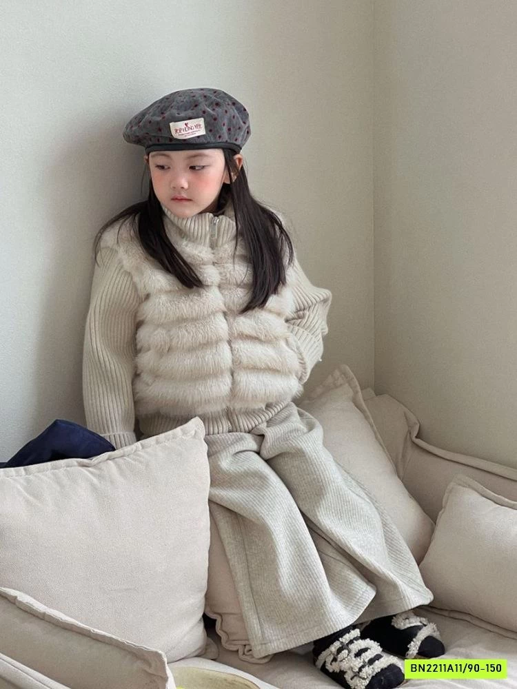 KHOÁC LÔNG PHỐI TAY LEN MIX QUẦN NỈ SUÔNG