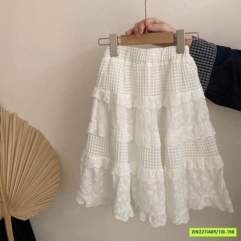 KHOÁC LEN XANH MIX CV TRẮNG DÁNG DÀI