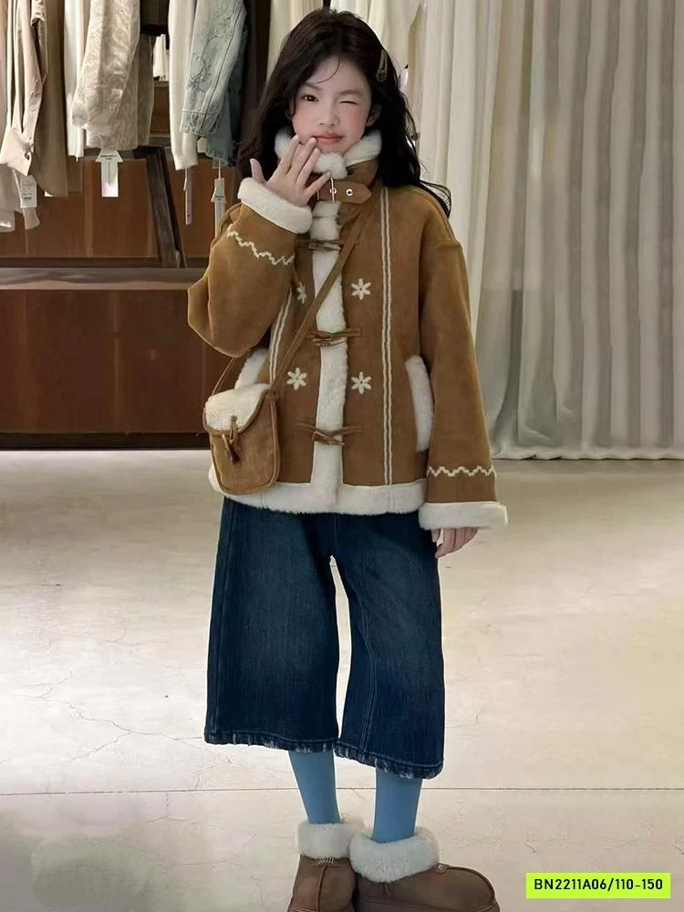 KHOÁC DA LỘN LÓT LÔNG KÈM TÚI