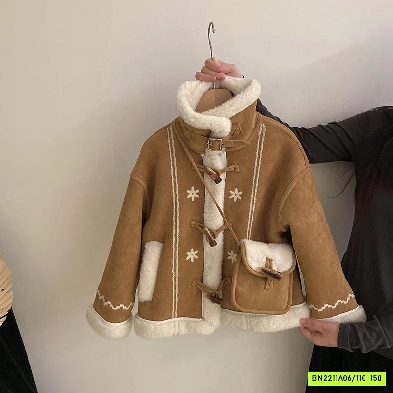 KHOÁC DA LỘN LÓT LÔNG KÈM TÚI