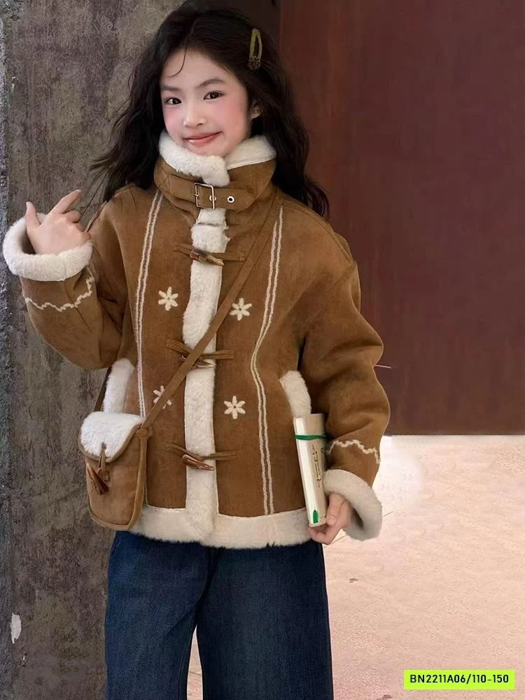 KHOÁC DA LỘN LÓT LÔNG KÈM TÚI