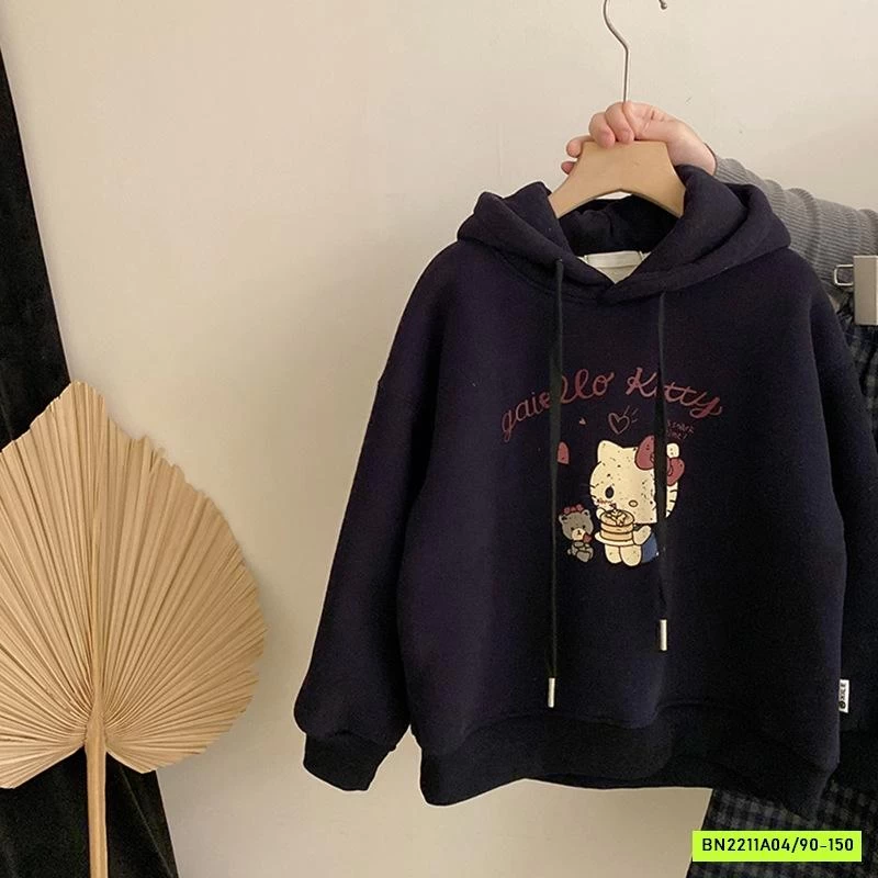 HOODIE KITTY MIX QUẦN NỈ SUÔNG CARO