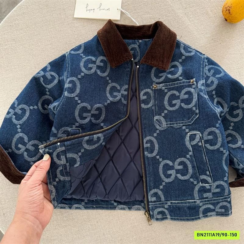 KHOÁC JEANS TRẦN BÔNG PHỐI CỔ MMY