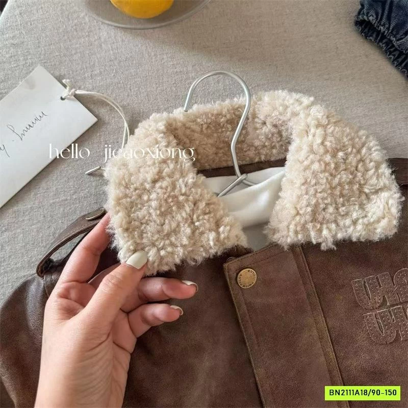 KHOÁC DA NÂU LÓT LÔNG MMY