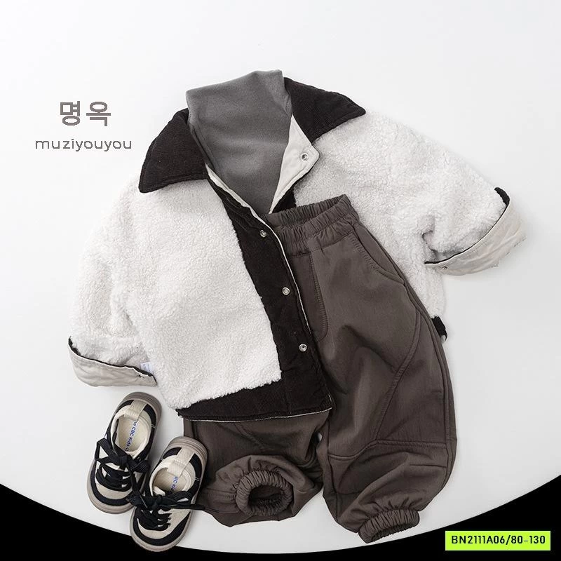 KHOÁC KAKI LÓT LÔNG CỪU PHỐI CỔ MYZZ