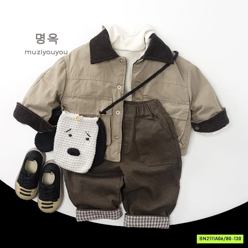 KHOÁC KAKI LÓT LÔNG CỪU PHỐI CỔ MYZZ