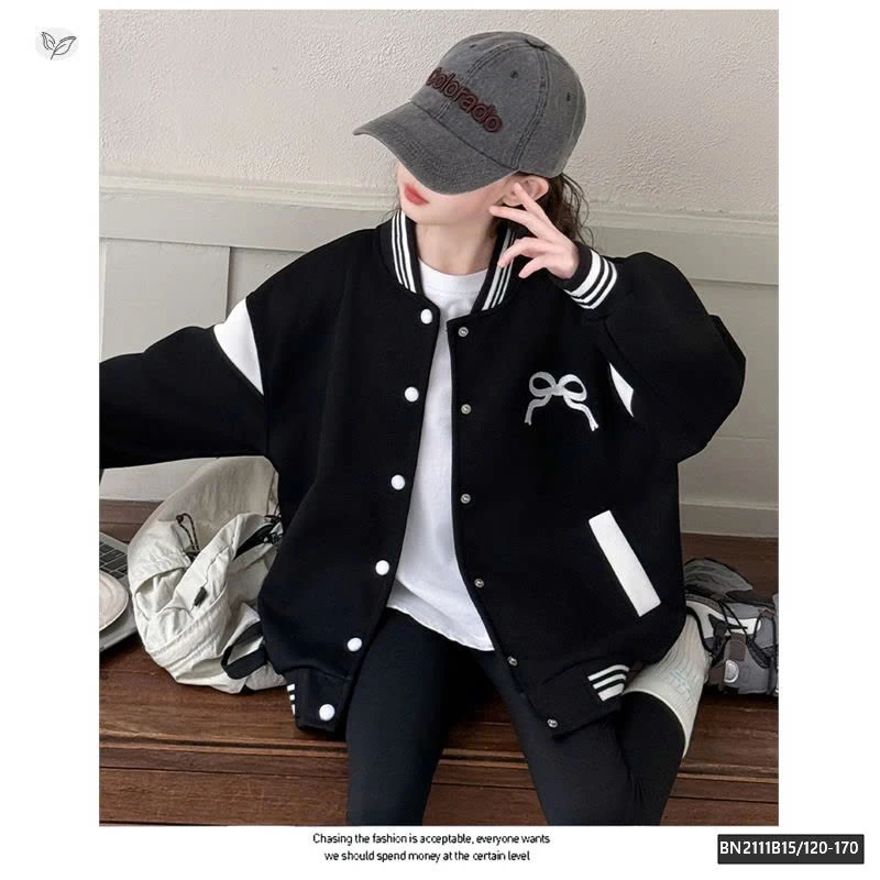 ÁO KHOÁC NỈ IN NƠ