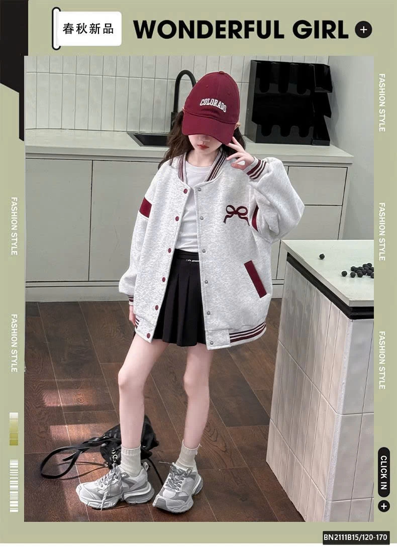 ÁO KHOÁC NỈ IN NƠ