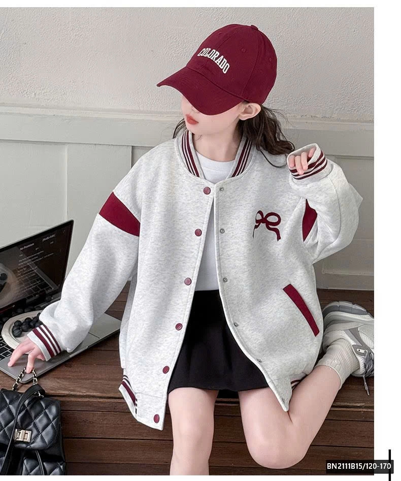 ÁO KHOÁC NỈ IN NƠ