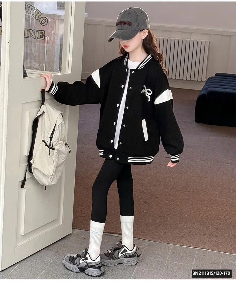 ÁO KHOÁC NỈ IN NƠ