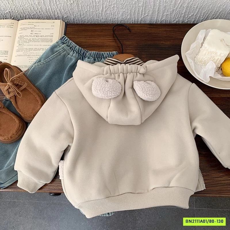 KHOÁC NỈ LÓT LÔNG CỪU LIỀN MŨ