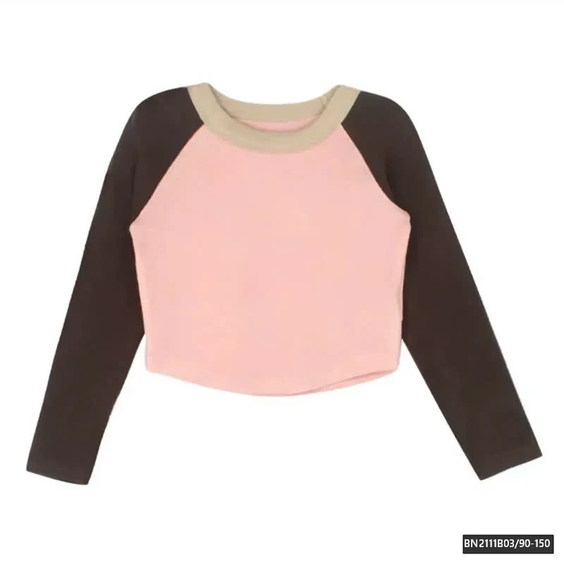 ÁO THUN PHỐI MÀU TAY DÁNG NGẮN