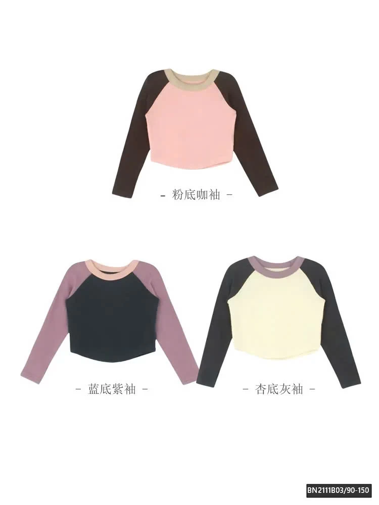 ÁO THUN PHỐI MÀU TAY DÁNG NGẮN