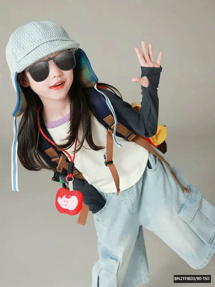 ÁO THUN PHỐI MÀU TAY DÁNG NGẮN