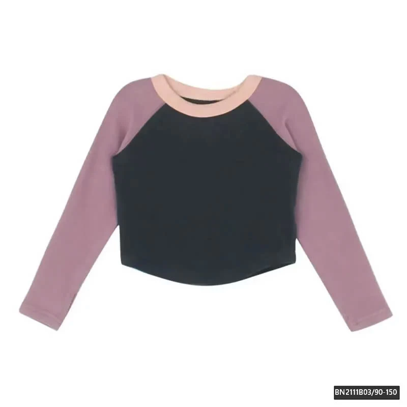 ÁO THUN PHỐI MÀU TAY DÁNG NGẮN