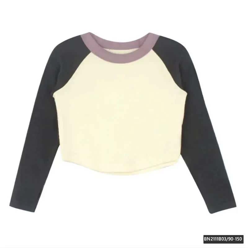 ÁO THUN PHỐI MÀU TAY DÁNG NGẮN