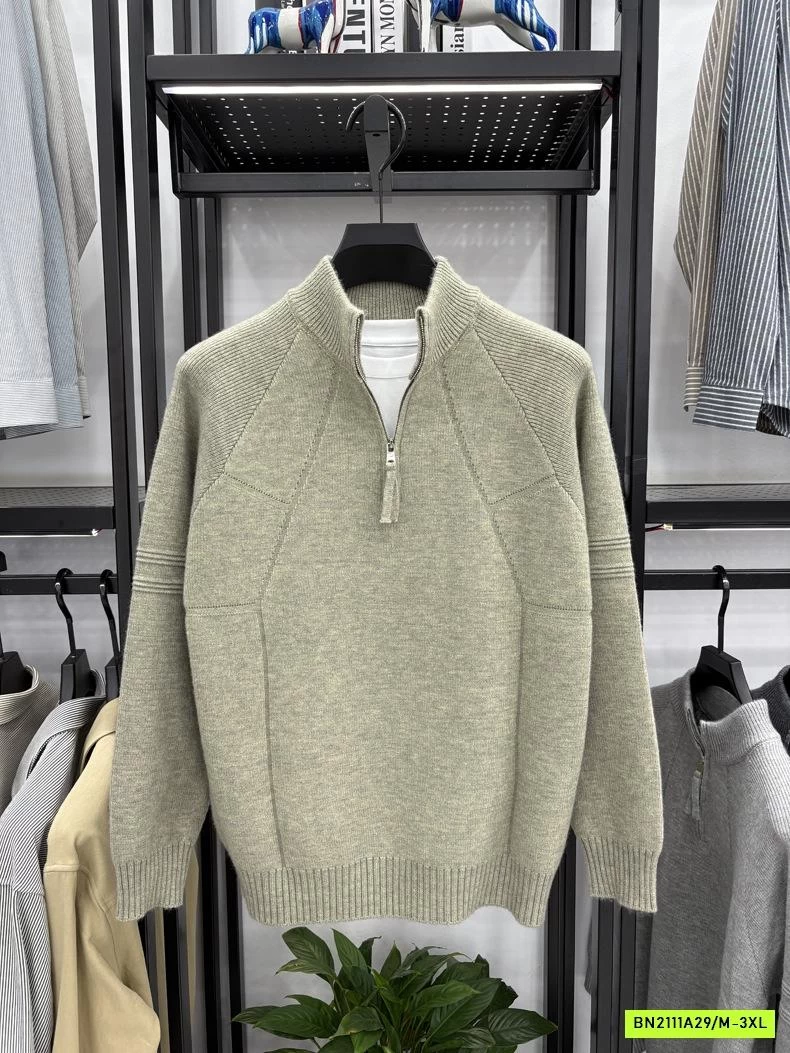 ÁO LEN NAM CAO CẤP CỔ KHÓA