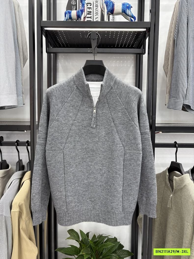 ÁO LEN NAM CAO CẤP CỔ KHÓA