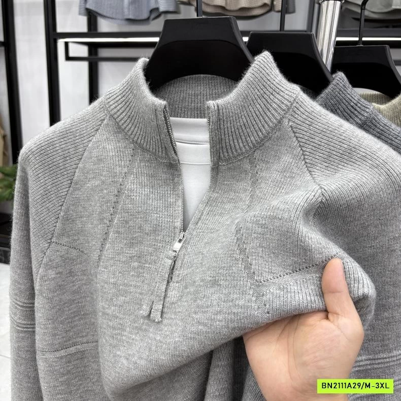 ÁO LEN NAM CAO CẤP CỔ KHÓA