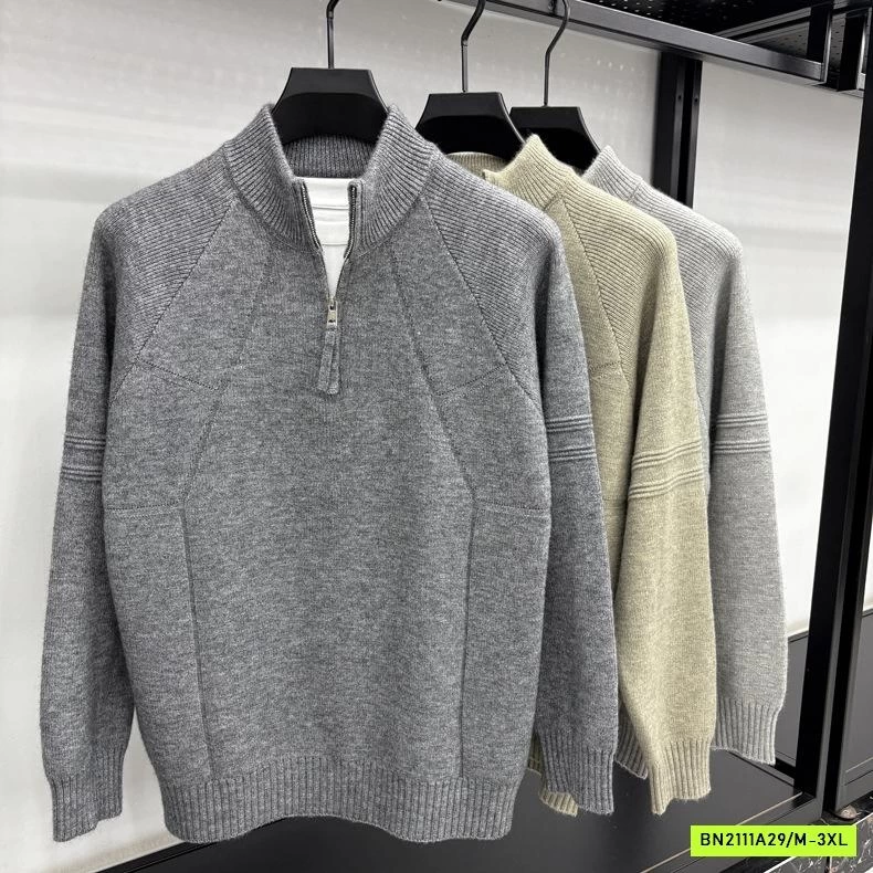 ÁO LEN NAM CAO CẤP CỔ KHÓA