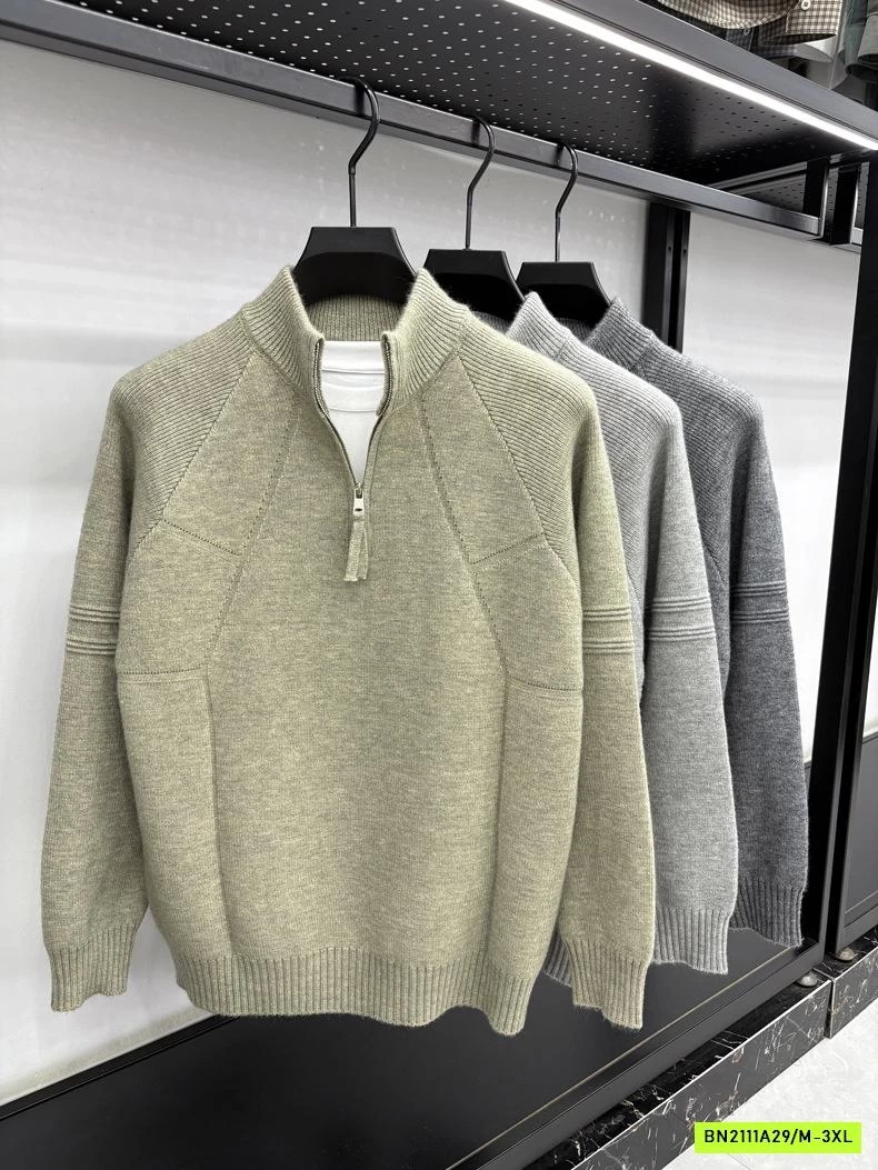 ÁO LEN NAM CAO CẤP CỔ KHÓA