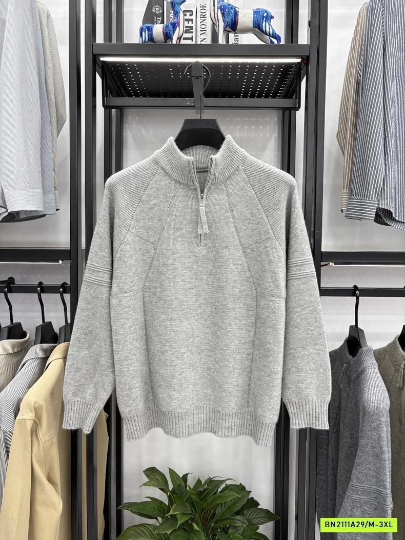 ÁO LEN NAM CAO CẤP CỔ KHÓA