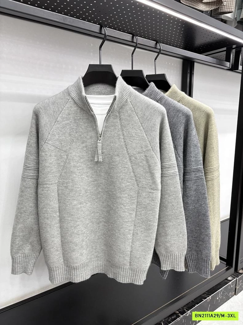 ÁO LEN NAM CAO CẤP CỔ KHÓA