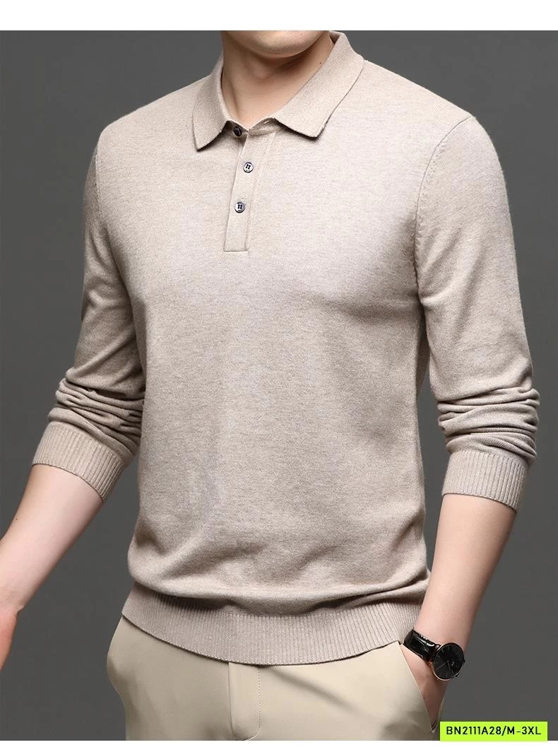 POLO LEN NAM CASHME TRƠN MÀU