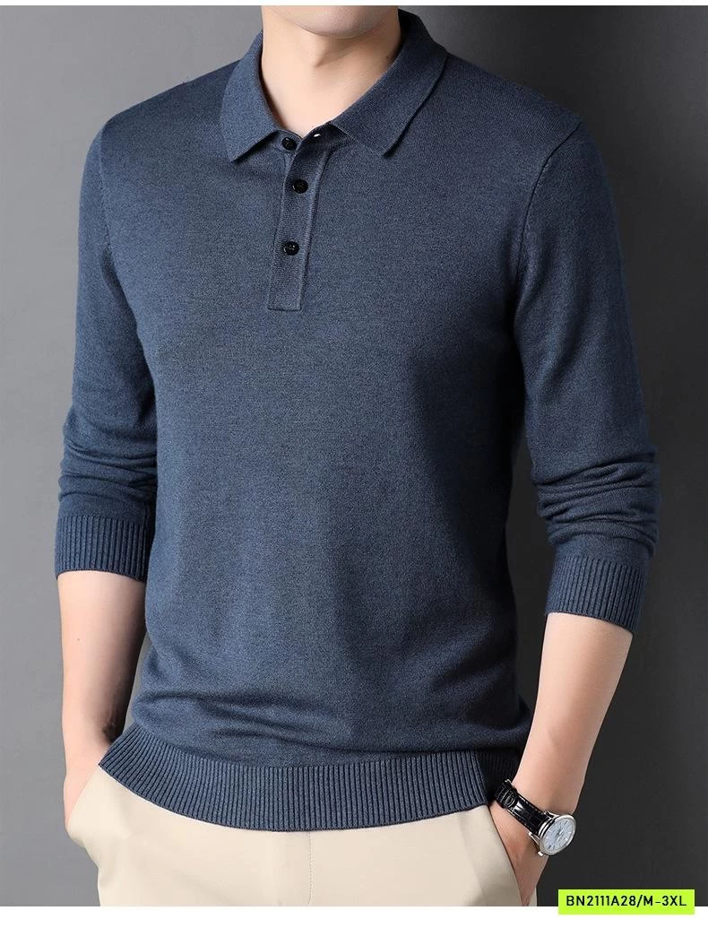 POLO LEN NAM CASHME TRƠN MÀU