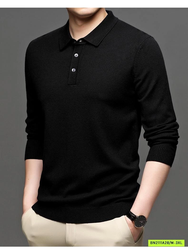 POLO LEN NAM CASHME TRƠN MÀU