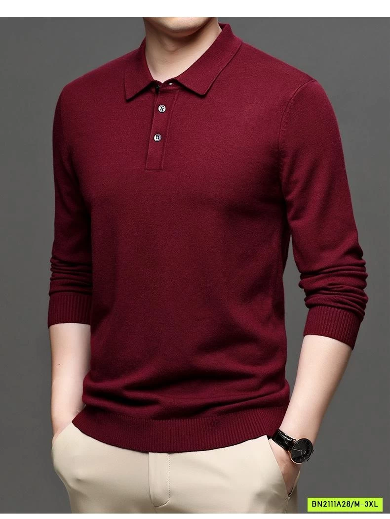 POLO LEN NAM CASHME TRƠN MÀU