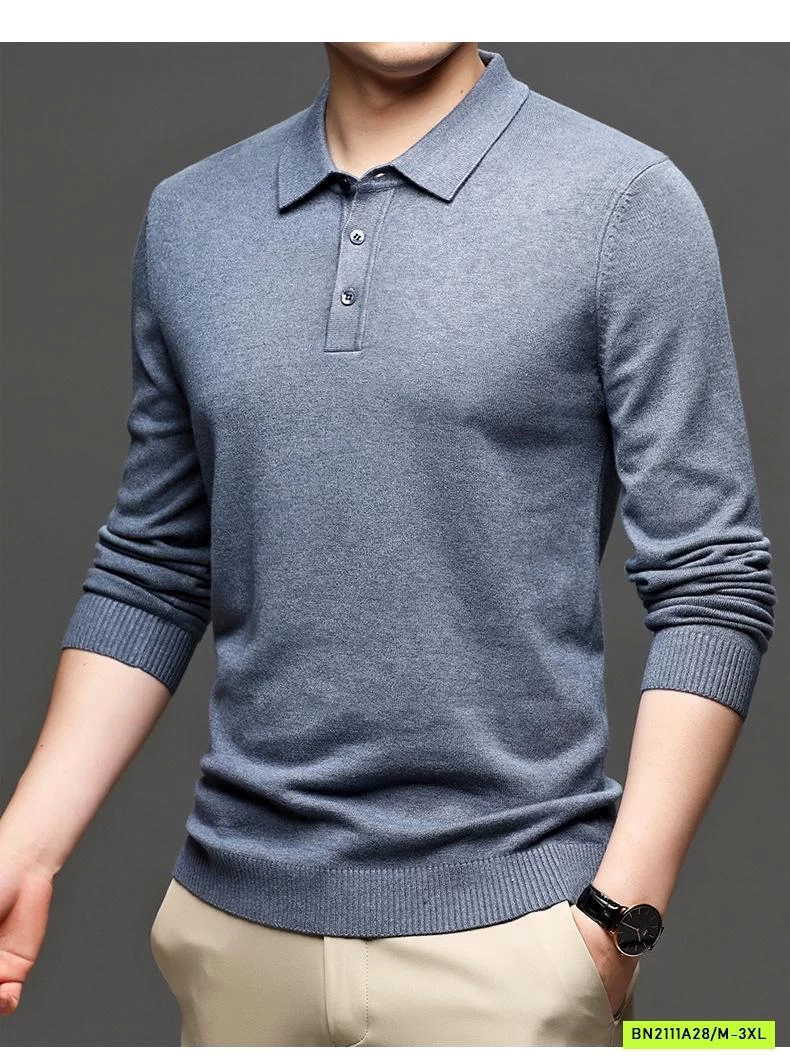 POLO LEN NAM CASHME TRƠN MÀU