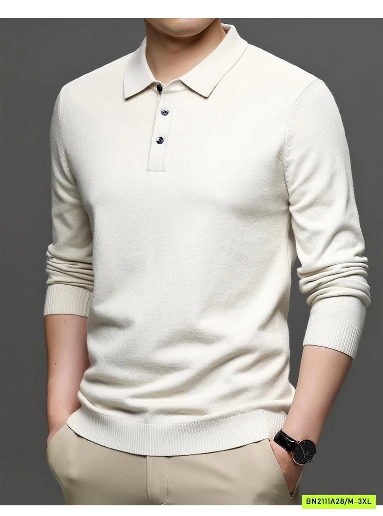 POLO LEN NAM CASHME TRƠN MÀU