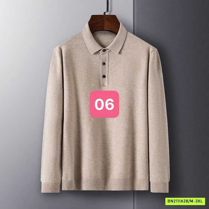 POLO LEN NAM CASHME TRƠN MÀU