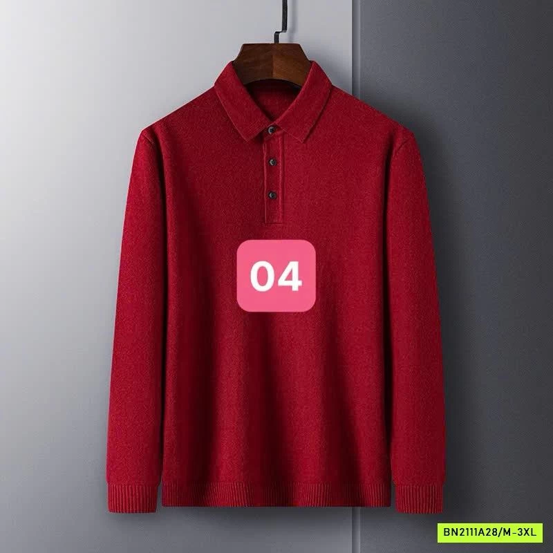 POLO LEN NAM CASHME TRƠN MÀU