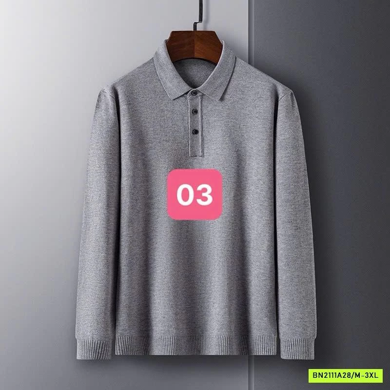 POLO LEN NAM CASHME TRƠN MÀU