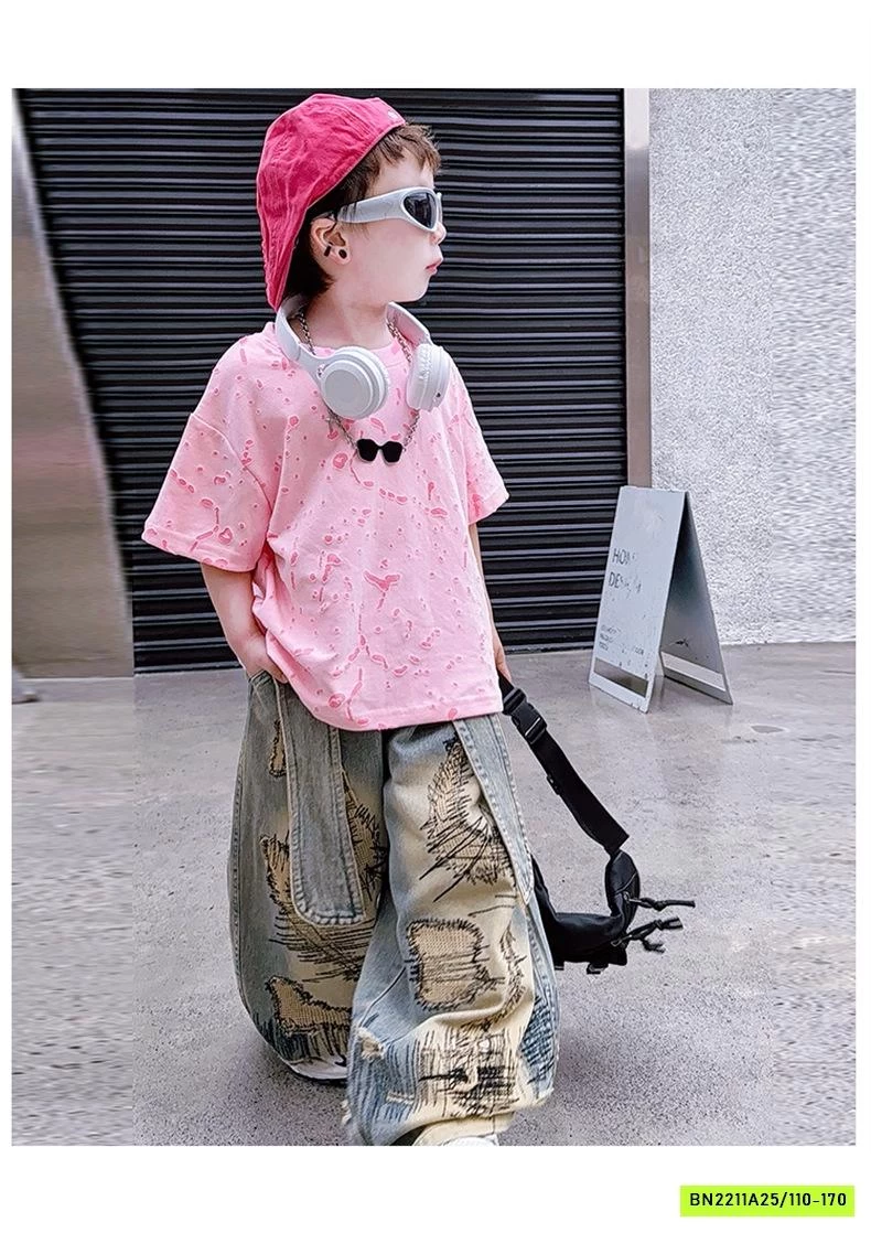 ÁO THUN VẢY SƠN MIX JEANS CÁ TÍNH