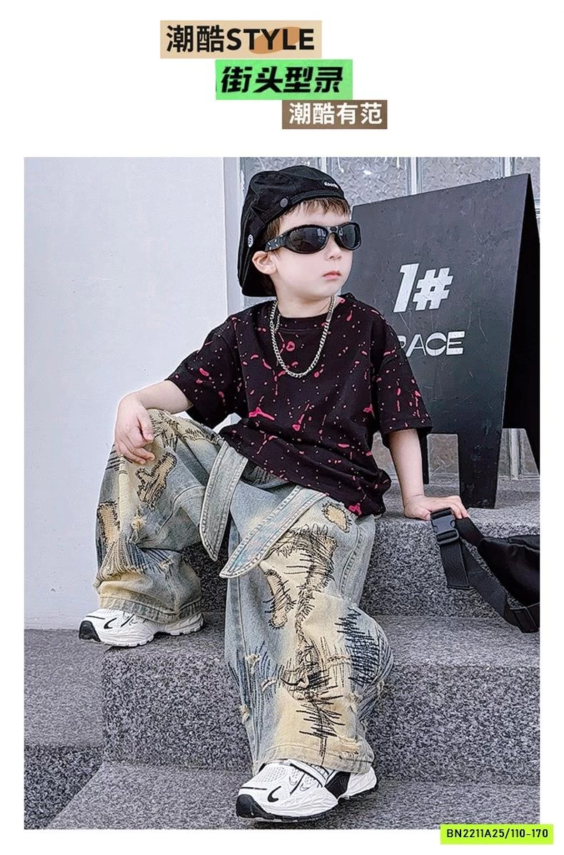 ÁO THUN VẢY SƠN MIX JEANS CÁ TÍNH