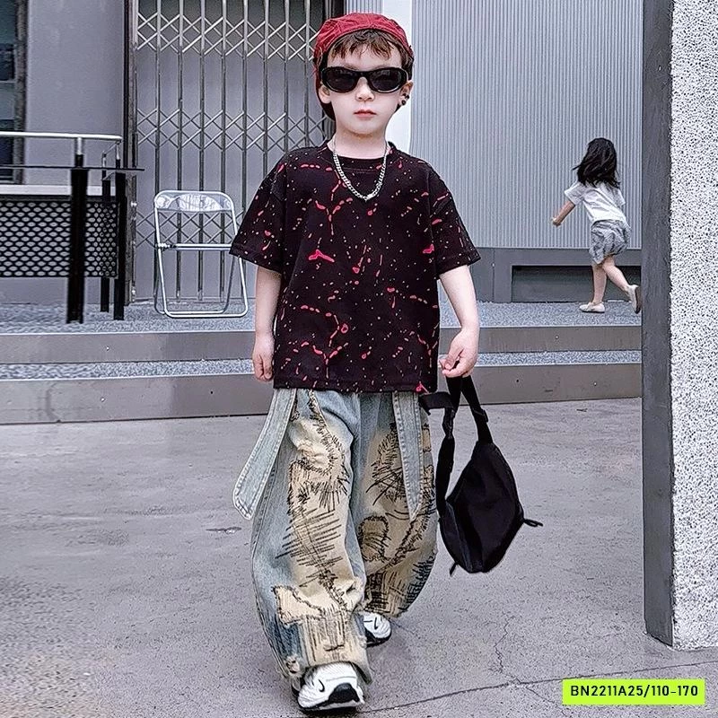 ÁO THUN VẢY SƠN MIX JEANS CÁ TÍNH