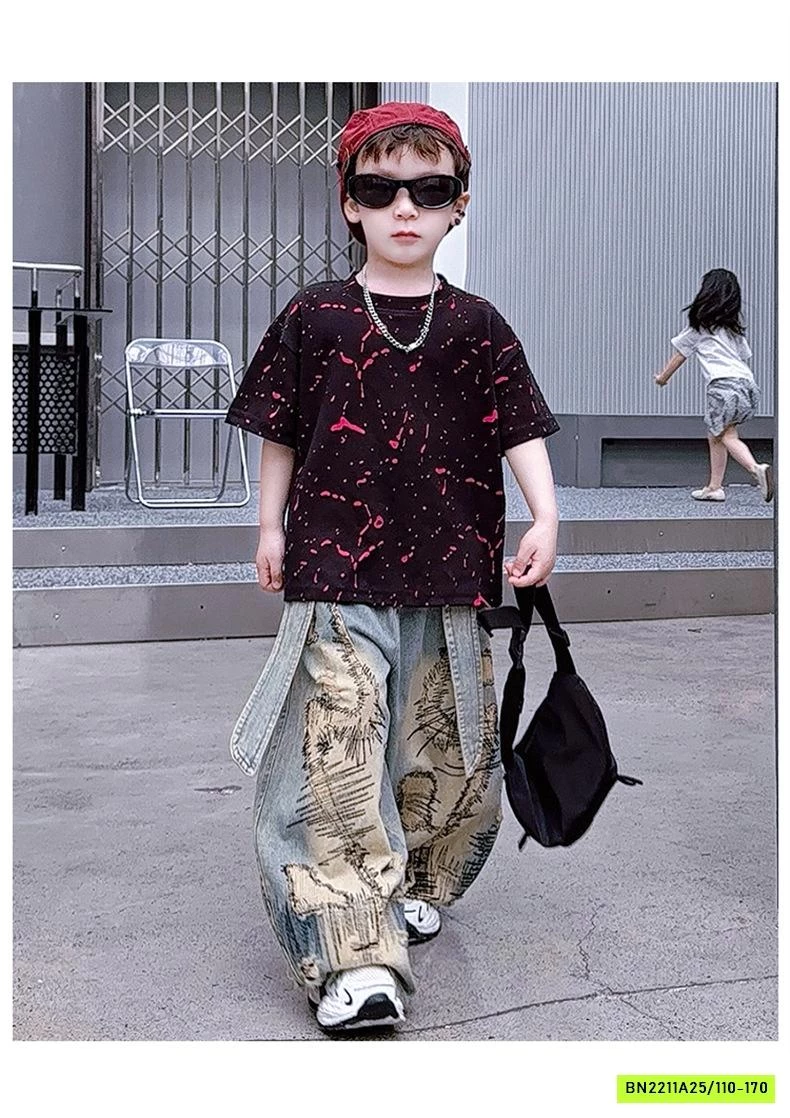 ÁO THUN VẢY SƠN MIX JEANS CÁ TÍNH